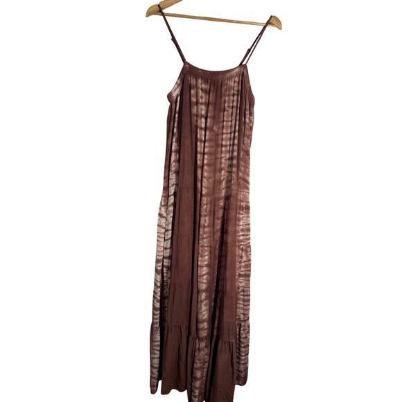 Mora Dresses & Skirts - Mora Tie Dyed Brown Cream Boho Maxi Dress One Size